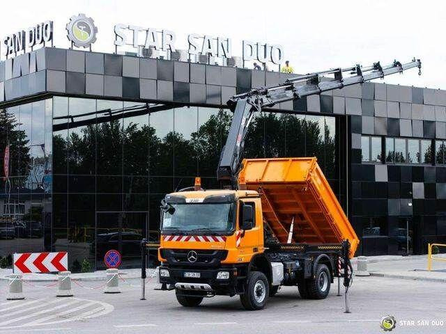 Mercedes-Benz Actros 1841 AK 4x4 Hiab 288E-7 Crane Kipper - Camion basculantă, Camion cu macara: Foto 1 Mercedes-Benz Actros 1841 AK 4x4 Hiab 288E-7 Crane Kipper - Camion basculantă, Camion cu macara: Foto 1