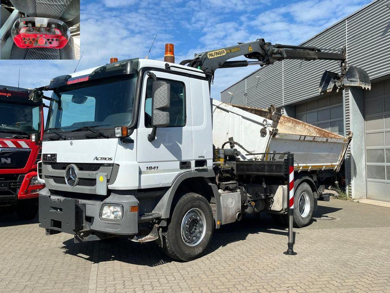 Mercedes-Benz Actros 1841 K 3-Way Meiller Tipper Crane Palfinger PK 13001-KA - Camion basculantă, Camion cu macara: Foto 1 Mercedes-Benz Actros 1841 K 3-Way Meiller Tipper Crane Palfinger PK 13001-KA - Camion basculantă, Camion cu macara: Foto 1