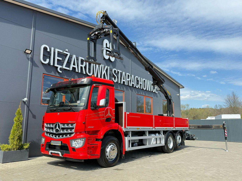 Mercedes-Benz Arocs Actros 2532 / E6 / 6x2 / skrzynia + żuraw Palfinger / budo - Camion platformă, Camion cu macara: Foto 1 Mercedes-Benz Arocs Actros 2532 / E6 / 6x2 / skrzynia + żuraw Palfinger / budo - Camion platformă, Camion cu macara: Foto 1
