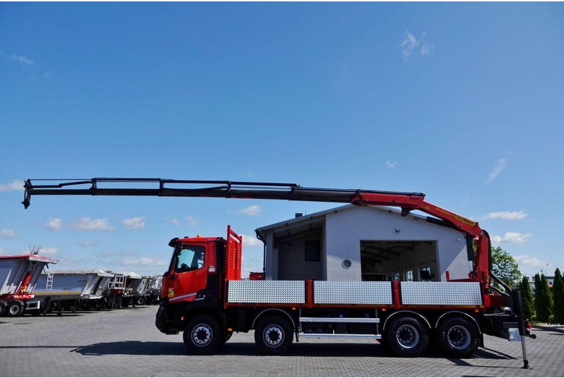 Renault C 430 / 8x4 / SKRZYNIOWY 7 M + HDS PALFINGER PK 2300-EH / WYSÓW - Camion platformă, Camion cu macara: Foto 2 Renault C 430 / 8x4 / SKRZYNIOWY 7 M + HDS PALFINGER PK 2300-EH / WYSÓW - Camion platformă, Camion cu macara: Foto 2