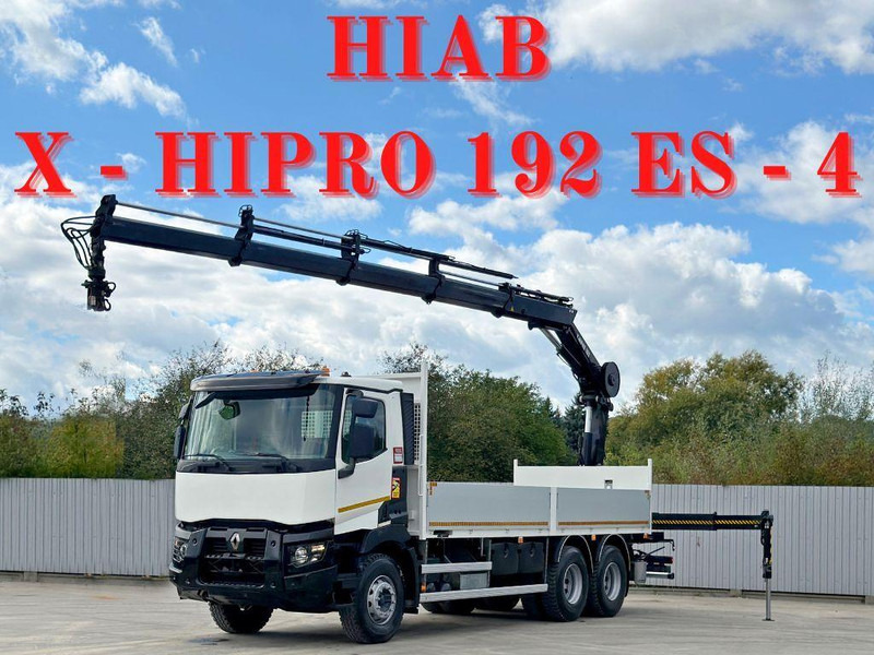 Renault C 430 *HIAB X - HIPRO 192 ES -4 + FUNK* 6x4 - Camion platformă, Camion cu macara: Foto 1 Renault C 430 *HIAB X - HIPRO 192 ES -4 + FUNK* 6x4 - Camion platformă, Camion cu macara: Foto 1