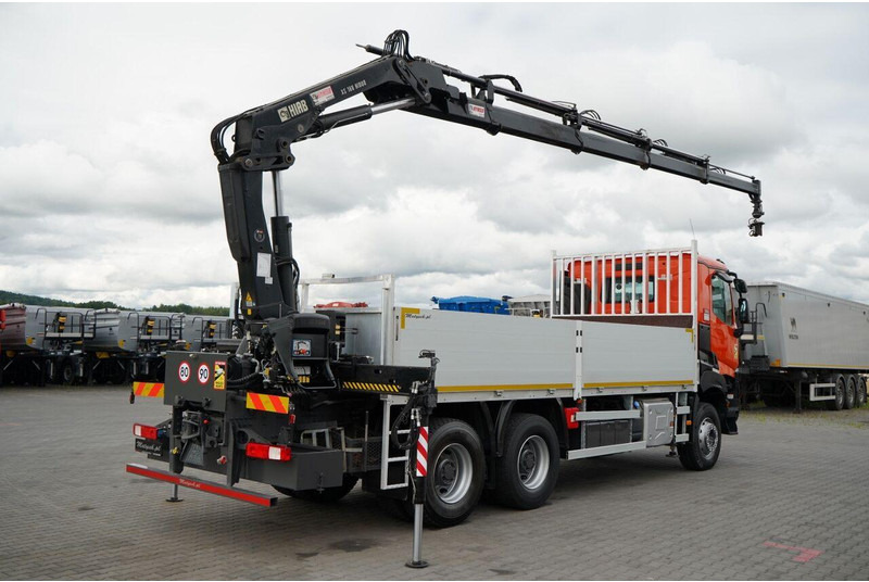 Renault K 380 / 6X4 / SKRZYNIOWY 6.2 M / + HDS HIAB 166 ES-4 / MAX UDŹWI - Camion platformă, Camion cu macara: Foto 4 Renault K 380 / 6X4 / SKRZYNIOWY 6.2 M / + HDS HIAB 166 ES-4 / MAX UDŹWI - Camion platformă, Camion cu macara: Foto 4