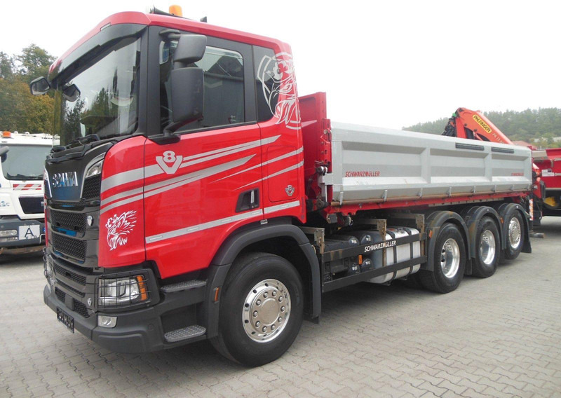 Scania R 580 8X4 + PALFINGER PK 19.001 crane - Camion basculantă, Camion cu macara: Foto 1 Scania R 580 8X4 + PALFINGER PK 19.001 crane - Camion basculantă, Camion cu macara: Foto 1
