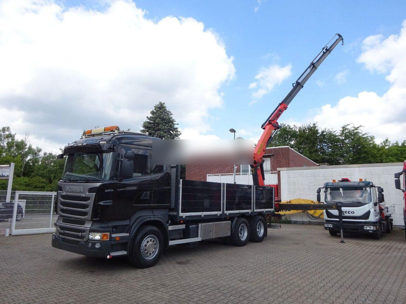 Scania R620 Flatbed + crane PK 22002 EH 6x2 - Camion platformă, Camion cu macara: Foto 1 Scania R620 Flatbed + crane PK 22002 EH 6x2 - Camion platformă, Camion cu macara: Foto 1