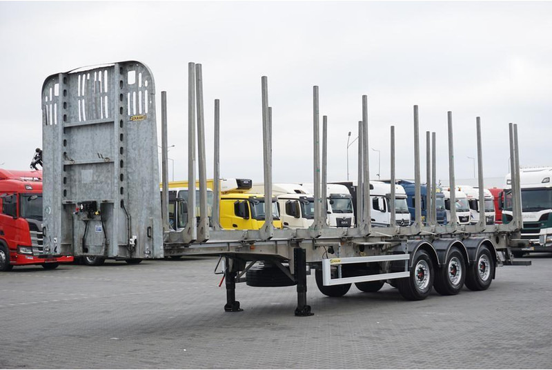 Zaslaw KŁONICOWA / DO DREWNA / WAGA 6 400 KG / OŚ PODNOSZONA - Remorcă transport busteni: Foto 2 Zaslaw KŁONICOWA / DO DREWNA / WAGA 6 400 KG / OŚ PODNOSZONA - Remorcă transport busteni: Foto 2