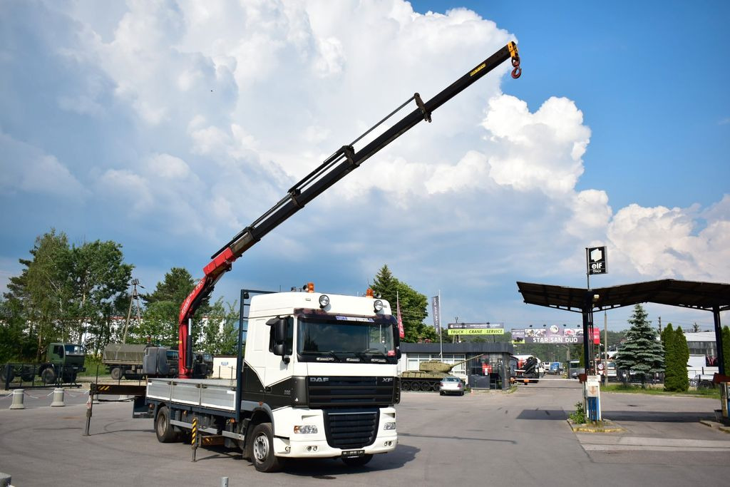 DAF XF 105.410 4x2 FASSI F 190 Trailer - Camion cu macara, Camion platformă: Foto 1 DAF XF 105.410 4x2 FASSI F 190 Trailer - Camion cu macara, Camion platformă: Foto 1