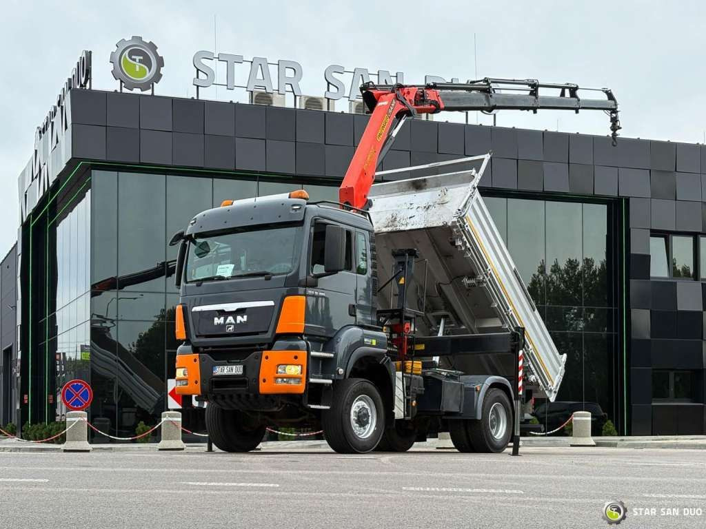 MAN TGS 18.480 PALFINGER PK 16502 HDS Crane,Kipper - Camion cu macara: Foto 1 MAN TGS 18.480 PALFINGER PK 16502 HDS Crane,Kipper - Camion cu macara: Foto 1