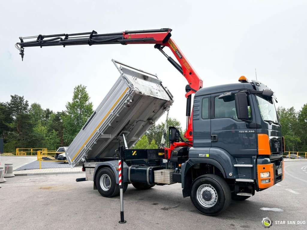 MAN TGS 18.480 PALFINGER PK 16502 HDS Crane,Kipper - Camion cu macara: Foto 3 MAN TGS 18.480 PALFINGER PK 16502 HDS Crane,Kipper - Camion cu macara: Foto 3