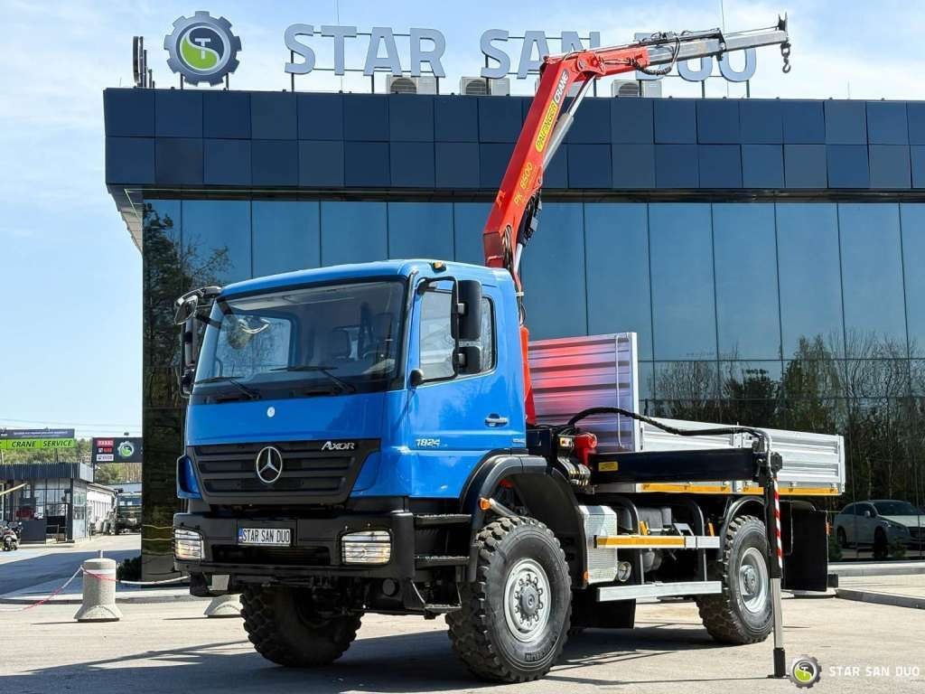 Mercedes-Benz AXOR 1824 4x4 PALFINGER PK 8500 Crane Kran - Camion cu macara: Foto 1 Mercedes-Benz AXOR 1824 4x4 PALFINGER PK 8500 Crane Kran - Camion cu macara: Foto 1