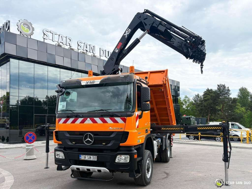 Mercedes-Benz Actros 1841 AK 4x4 Hiab 288E-7 Crane Kipper - Camion cu macara: Foto 4 Mercedes-Benz Actros 1841 AK 4x4 Hiab 288E-7 Crane Kipper - Camion cu macara: Foto 4