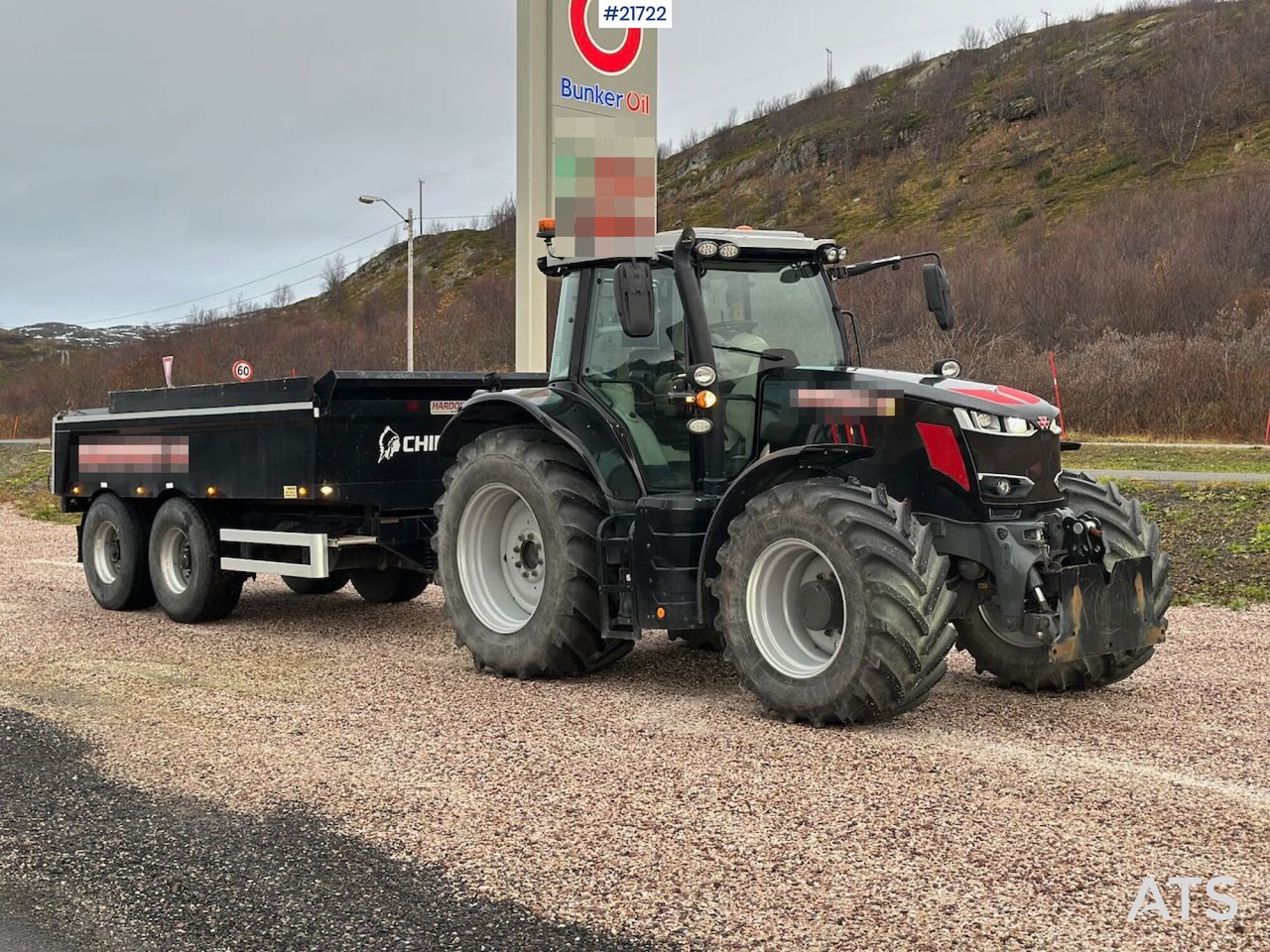 Massey Ferguson 7719 S 4x4 brøyterigget traktor m/ 2 sett dekk, snøfres og henger. SE VIDEO - Tractor agricol: Foto 5 Massey Ferguson 7719 S 4x4 brøyterigget traktor m/ 2 sett dekk, snøfres og henger. SE VIDEO - Tractor agricol: Foto 5