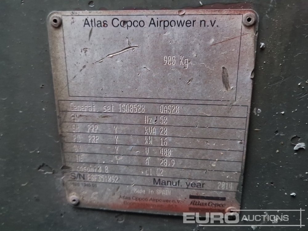 2014 Atlas Copco QAS20 - Generator electric: Foto 2 2014 Atlas Copco QAS20 - Generator electric: Foto 2