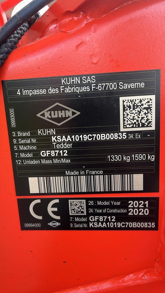 Kuhn GF8712 - Maşină de întors fânul: Foto 2 Kuhn GF8712 - Maşină de întors fânul: Foto 2