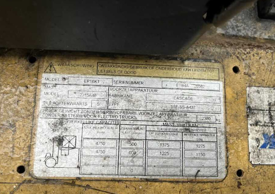 CAT Lift Trucks EP16KT - Electrostivuitor: Foto 5 CAT Lift Trucks EP16KT - Electrostivuitor: Foto 5