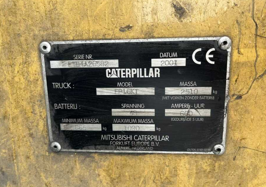 CAT Lift Trucks EP16KT - Electrostivuitor: Foto 4 CAT Lift Trucks EP16KT - Electrostivuitor: Foto 4