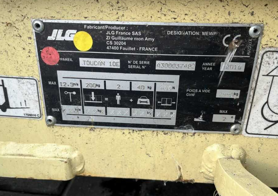 JLG Toucan 10E - Nacela telescopica: Foto 4 JLG Toucan 10E - Nacela telescopica: Foto 4