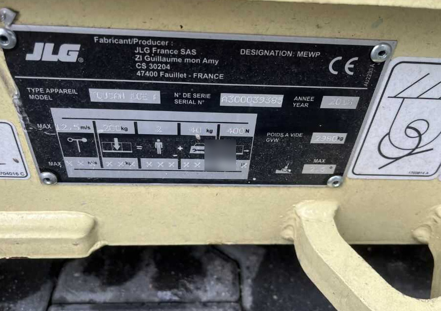 JLG Toucan 10EA - Platformă verticală: Foto 4 JLG Toucan 10EA - Platformă verticală: Foto 4