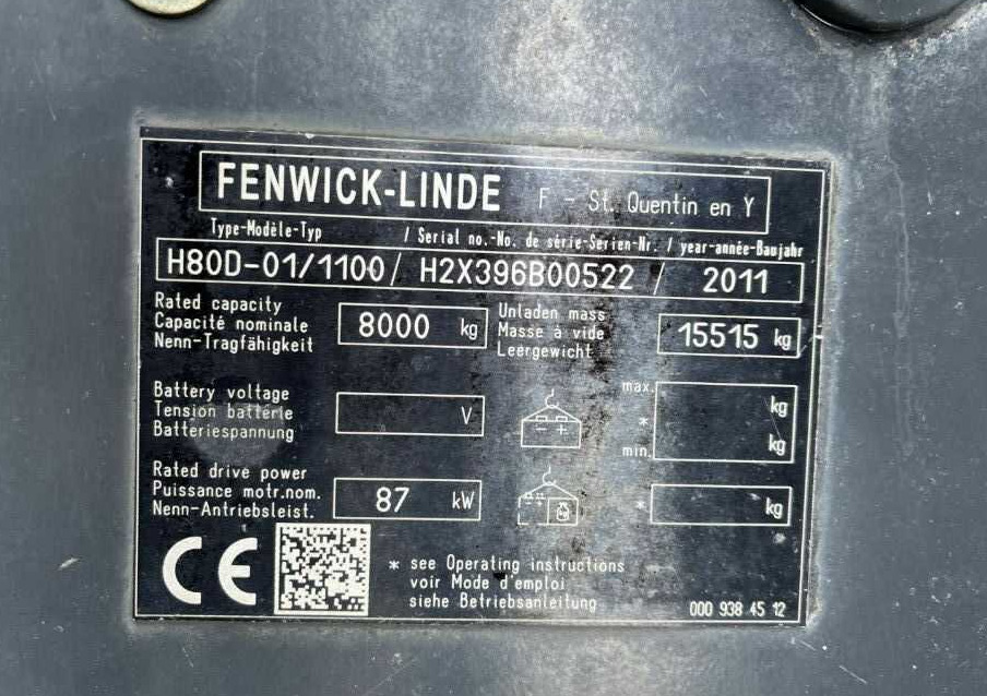 Linde H80D-01/1100 - Stivuitor diesel: Foto 4 Linde H80D-01/1100 - Stivuitor diesel: Foto 4