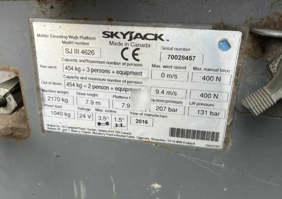 Skyjack SJ III 4626 - Platforma foarfeca: Foto 4 Skyjack SJ III 4626 - Platforma foarfeca: Foto 4