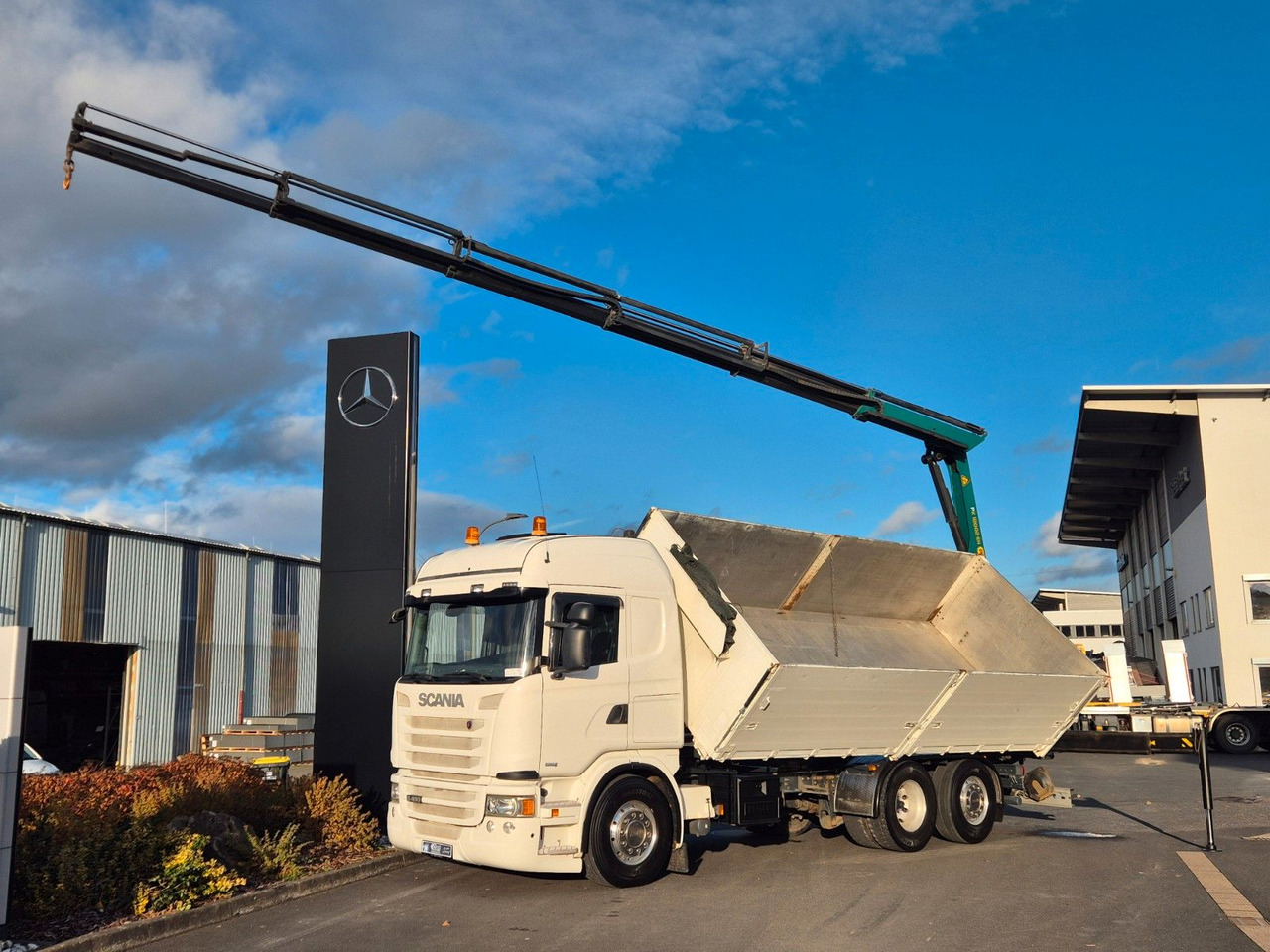 Scania G490 LB6x2*4HNB Palfinger PK 18002-EH D Funk AHK - Camion basculantă, Camion cu macara: Foto 1 Scania G490 LB6x2*4HNB Palfinger PK 18002-EH D Funk AHK - Camion basculantă, Camion cu macara: Foto 1