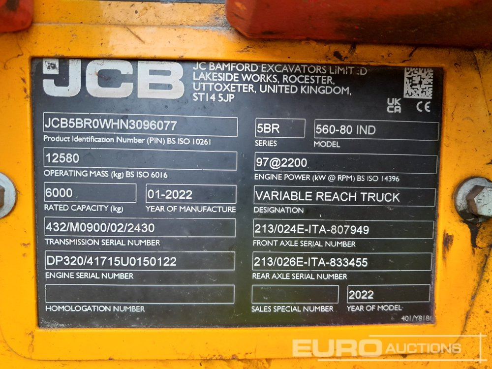 Stivuitor telescopic 2022 JCB 560-80 Wastemaster: Foto 8 Stivuitor telescopic 2022 JCB 560-80 Wastemaster: Foto 8