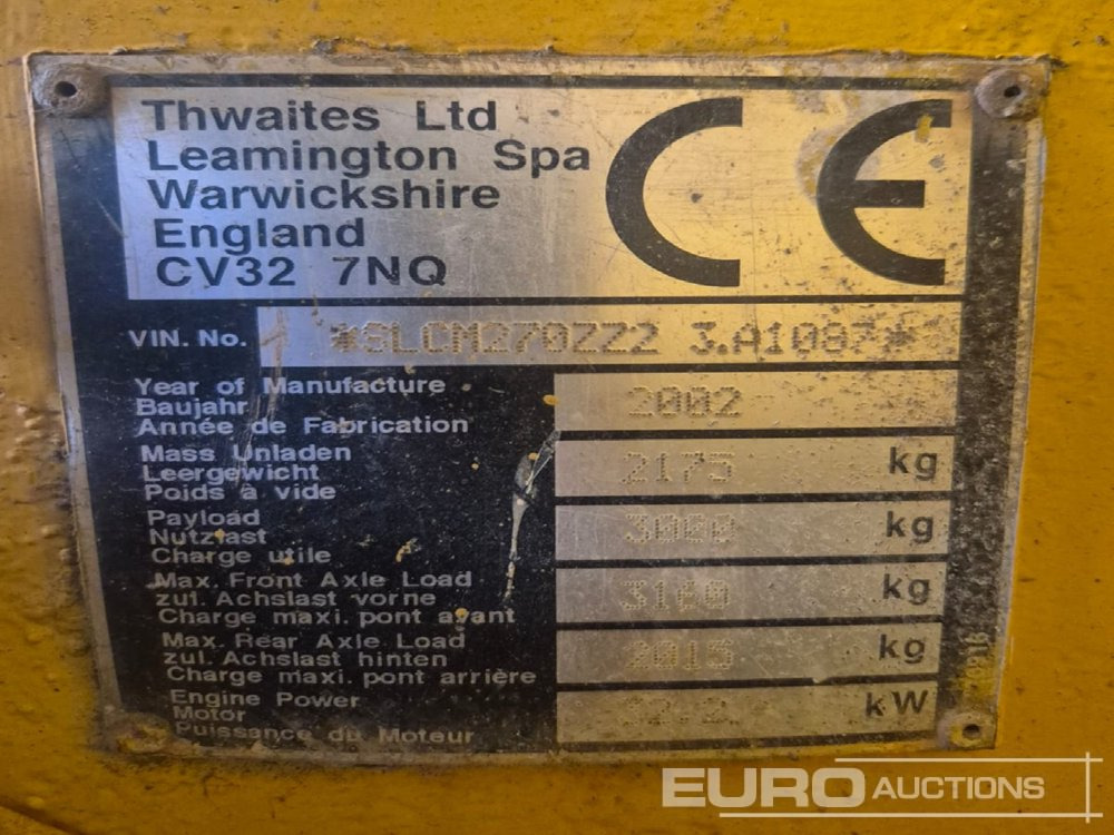 Thwaites 3 Ton - Mini dumper: Foto 4 Thwaites 3 Ton - Mini dumper: Foto 4