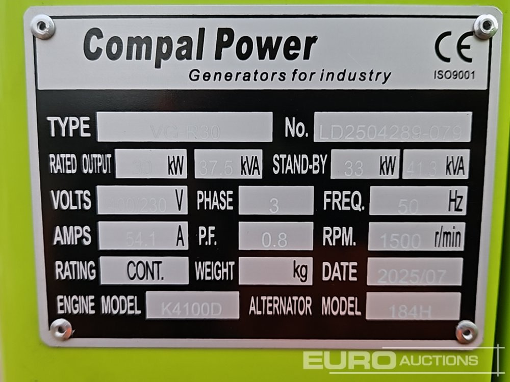 Unused 2025 Compal Power VG-R30 - Generator electric: Foto 2 Unused 2025 Compal Power VG-R30 - Generator electric: Foto 2