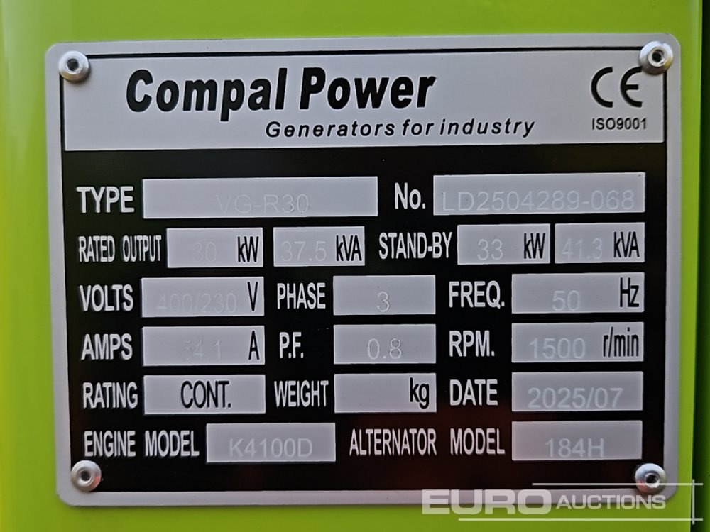 Unused 2025 Compal Power VG-R30 - Generator electric: Foto 1 Unused 2025 Compal Power VG-R30 - Generator electric: Foto 1