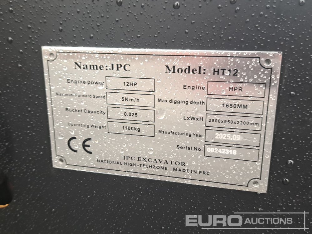 Mini excavator Unused JPC HT12: Foto 29