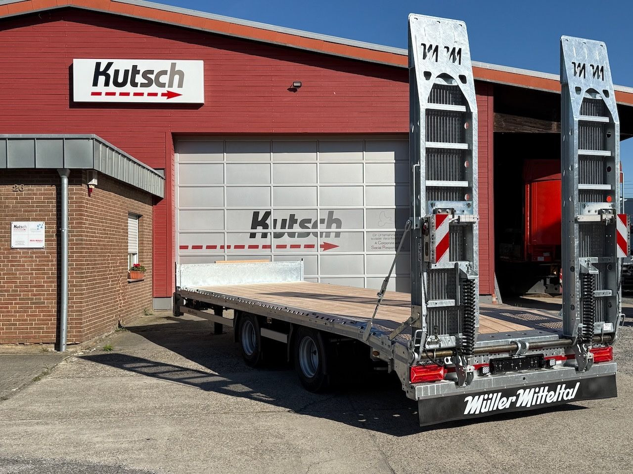 Remorcă transport agabaritic Müller-Mitteltal ETÜ-TA-R 21 Plateau 7m, luftgefedert, LED: Foto 1
