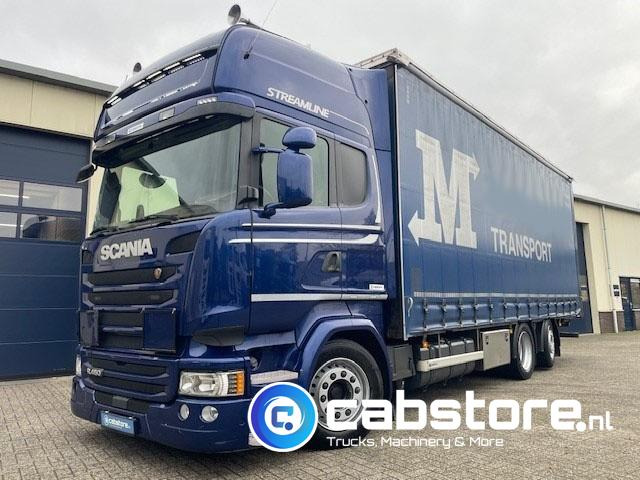 Scania R450 LB6X2MLB Euro 6 - Bouwjaar 2016 - Topline - Doorlaad-volume combi+ Wecon Middenas aanhangwagen - Good condition - Camion cu prelată: Foto 4 Scania R450 LB6X2MLB Euro 6 - Bouwjaar 2016 - Topline - Doorlaad-volume combi+ Wecon Middenas aanhangwagen - Good condition - Camion cu prelată: Foto 4