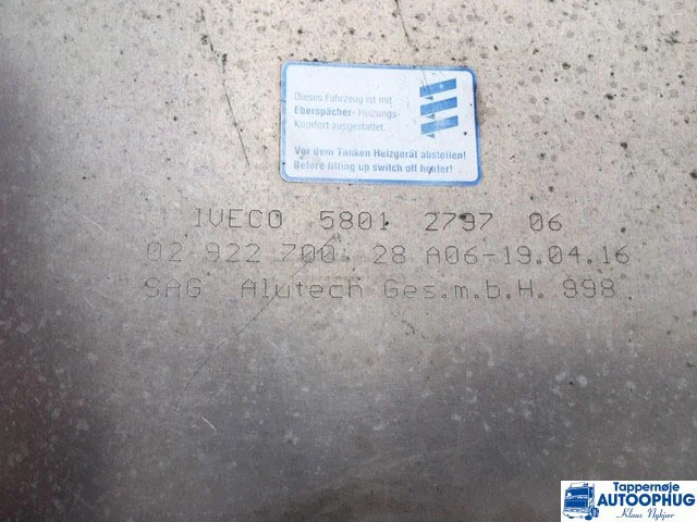 Iveco Brændstoftank Oem No : 5801279706 - Rezervor combustibil pentru Camion: Foto 1 Iveco Brændstoftank Oem No : 5801279706 - Rezervor combustibil pentru Camion: Foto 1