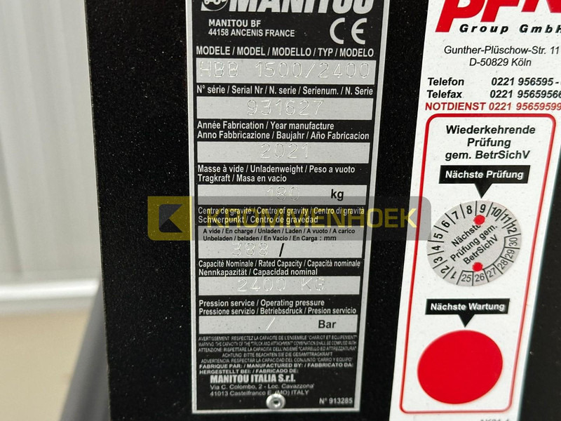 Manitou HBB 1500/2400 Bigbag Handler - Ataşament pentru Stivuitor: Foto 5 Manitou HBB 1500/2400 Bigbag Handler - Ataşament pentru Stivuitor: Foto 5