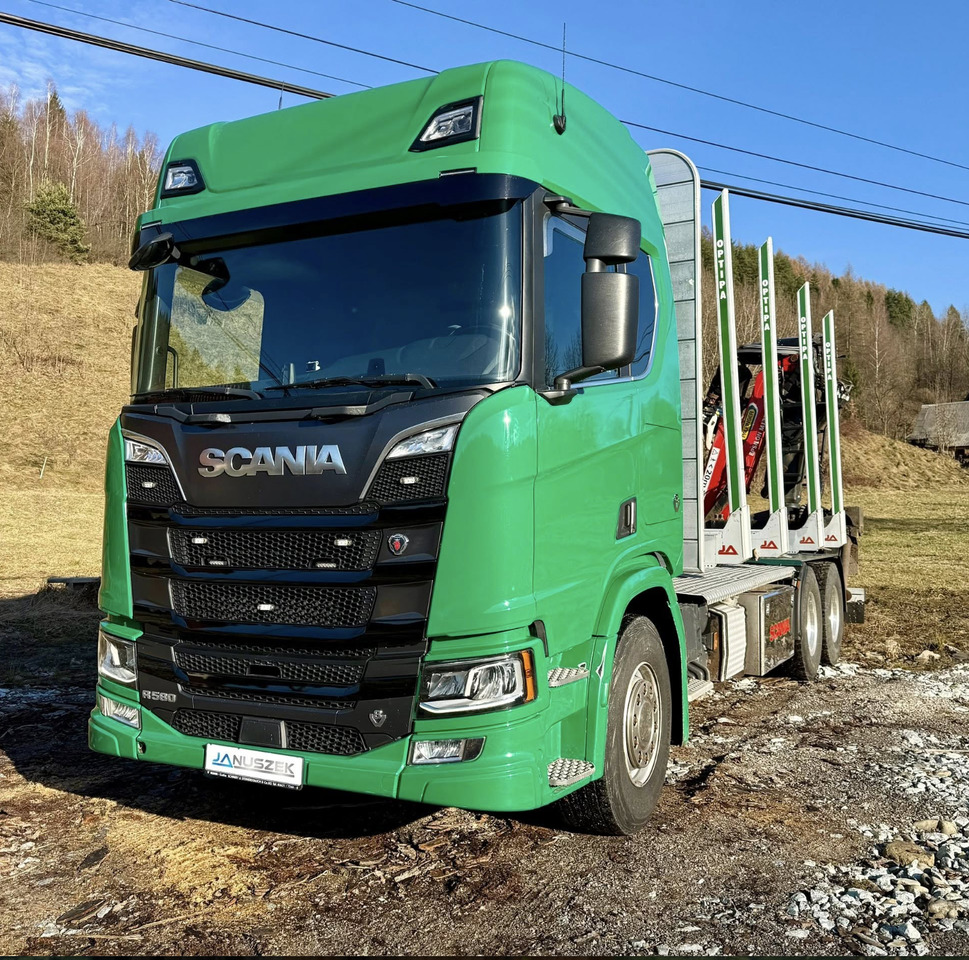 SCANIA R580 - Camion forestier, Camion cu macara: Foto 1 SCANIA R580 - Camion forestier, Camion cu macara: Foto 1
