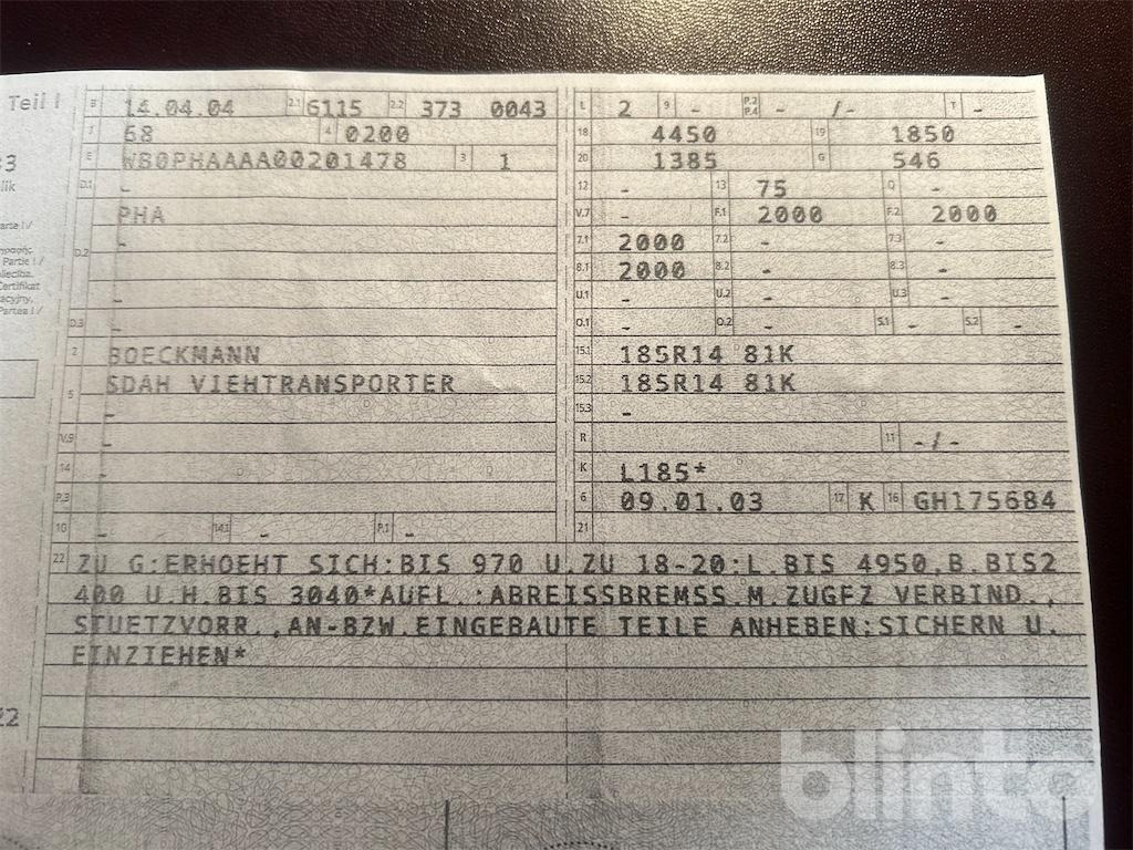 Böckmann DUO SDAH (2004) - Remorcă transport cai: Foto 5 Böckmann DUO SDAH (2004) - Remorcă transport cai: Foto 5
