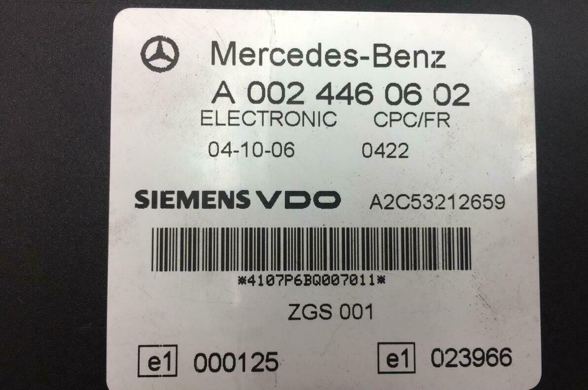 Mercedes Actros Atego Axor A0024460602 CPC/FR VDO Electronic Control Unit ECU - Calculator de bord pentru Camion: Foto 1 Mercedes Actros Atego Axor A0024460602 CPC/FR VDO Electronic Control Unit ECU - Calculator de bord pentru Camion: Foto 1