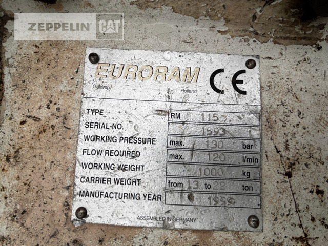 Euroram Hydraulikhämmer RM115 - Ciocan hidraulic pentru Utilaje constructii: Foto 2 Euroram Hydraulikhämmer RM115 - Ciocan hidraulic pentru Utilaje constructii: Foto 2
