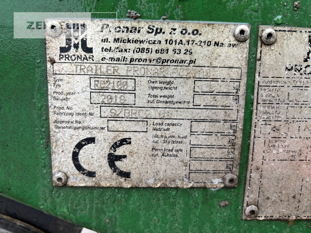 Pronar Narev Tiefladeanhänger - Remorcă transport agabaritic: Foto 4 Pronar Narev Tiefladeanhänger - Remorcă transport agabaritic: Foto 4