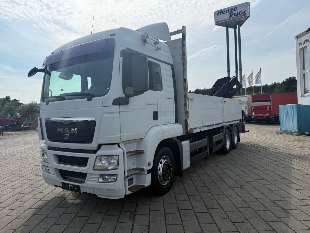 MAN TG-S 26.440 6x4 Pritsche Heckkran PK 27002+Funk - Camion platformă, Camion cu macara: Foto 1 MAN TG-S 26.440 6x4 Pritsche Heckkran PK 27002+Funk - Camion platformă, Camion cu macara: Foto 1