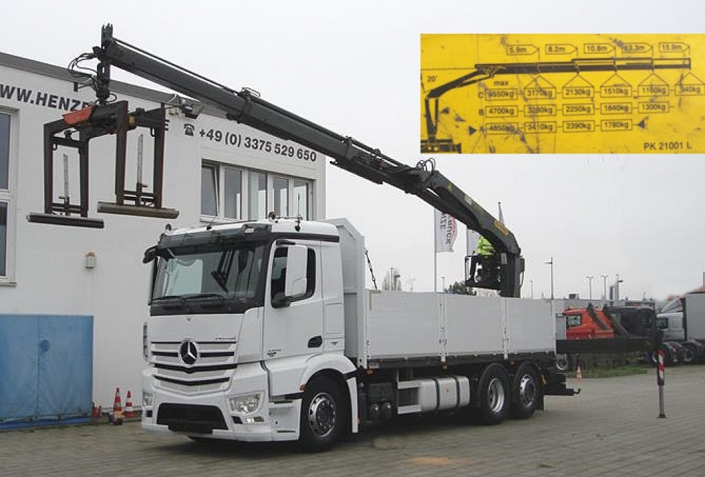 MERCEDES-BENZ Antos 2543 L 6x2 Pritsche Heckkran - Camion platformă, Camion cu macara: Foto 1 MERCEDES-BENZ Antos 2543 L 6x2 Pritsche Heckkran - Camion platformă, Camion cu macara: Foto 1